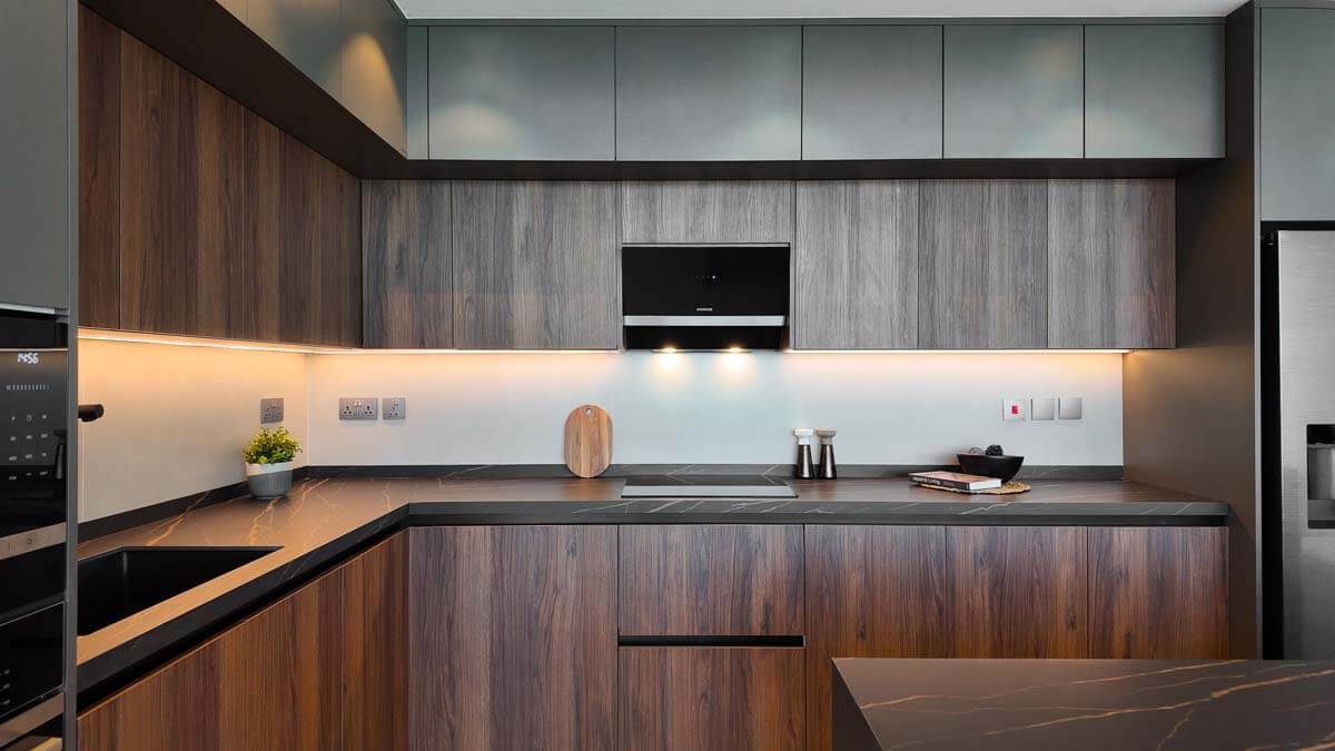 Rustic Bold Contrast Kitchen